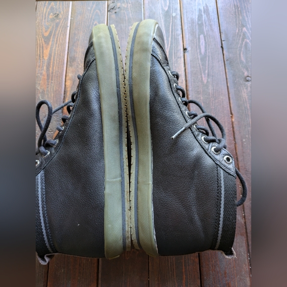 Hugo Boss Mens Black Leather High Tops Size 41 - Picture 12 of 15